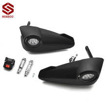 Protetor de mão com luz led, para honda, kawasaki, yamaha, ktm, atv, motocross, dirt bike, enduro, corrida 2024 - compre barato