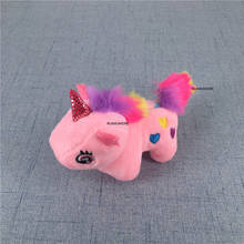 Tamanho bonito de 7-12cm ca. Brinquedo de pelúcia de animais cor-de-rosa, boneco de pelúcia estofado com chaveiro para criança 2024 - compre barato