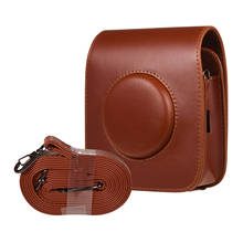 Сумка для камеры чехол для FUJIFILM Instax SQUARE SQ20 SQ10 PU кожаный винтажный наплечный ремень чехол для камеры защитный чехол для переноски 2024 - купить недорого