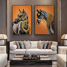 Modern Horses Canvas Painting Colors Bright Animal Posters and Prints Wall Pictures for Living Room Bedroom Unique Home Decor 2024 - buy cheap