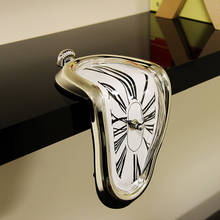 90 Degree New Novel Surreal Melting Distorted Wall Clocks Surrealist Salvador Dali Style Wall Watch Decoration Gift Home Garden 2024 - buy cheap
