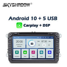 DSP автомобильный dvd-плеер PX6 IPS Android 9,0 4 Гб ОЗУ + 64 Гб ПЗУ RDS радио Bluetooth GPS карта Wifi для VW POLO GOLF PASSAT B5 B6 Tiguan 2024 - купить недорого
