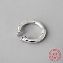 Pendientes coreanos S925 de plata pura, joyería fina con Clip, anillo geométrico Simple, sin perforaciones, para hombres y mujeres 2024 - compra barato