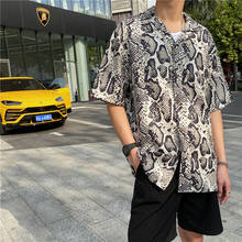 Dark Icon-camisa hawaiana de serpiente para hombre, ropa de calle Vintage, verano, 2020 2024 - compra barato