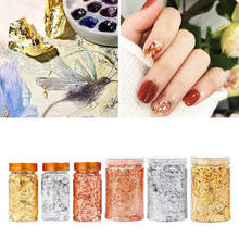 Gold Silver Leaf Flakes Glitters Decors for Nail Art Resin Fillings Crafts DIY 2024 - buy cheap