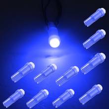 10 Pieces T5 Hat 5050 Tri-Cell LED 1 SMD Dashboard Gauge Instrument Panel White Light Bulb Lamp 37 58 70 73 74 Blue #275185 2024 - buy cheap