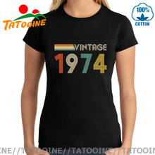 Custom Thanksgiving Day Best Present Tee Shirt 1974 Vintage Classic 46 Years Old Birthday Tshirt Women Mother's Day Gift T-Shirt 2024 - buy cheap