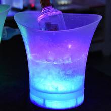 5 л Красочный Светодиодный светящийся ведро для льда KTV бар Вино Шампанское пиво охладитель посуда для бара товары для вечерние 2024 - купить недорого