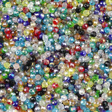 YHBZRET-cuentas de cristal austriaco facetadas de fútbol, espaciador, bola redonda, cuentas de vidrio sueltas para fabricación de joyas, pulsera DIY, 3mm, 200 Uds. 2024 - compra barato