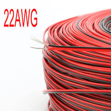 Fio elétrico 22 awg 2468 ul2468 pvc, 2 pinos 22 awg, fio isolado de cobre tingido, extensão de pvc, cabo preto vermelho 2024 - compre barato