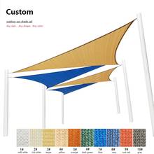 Custom Shades Sail Awning Waterproof Sun Shelter Triangle Sunshade Outdoor Canopy Garden Patio Pool Camping Shade Cloth 2024 - buy cheap