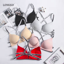 Front Closure Push Up Padded Bra for Women's Seamless Underwear Sexy Cross Backless Wire Free Bras Girl Bralette Lingerien 2024 - buy cheap
