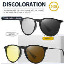 Gafas de sol redondas Retro para hombre y mujer, lentes de sol fotocromáticas polarizadas con visión nocturna y día, UV400, novedad de 2021 2024 - compra barato