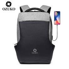 OZUKO-Mochila impermeable con carga USB para hombre y mujer, morral de viaje para ordenador portátil de 15,6 pulgadas, morral escolar para adolescentes 2024 - compra barato