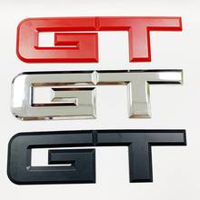 Adesivo de emblema para carro, de metal, alta qualidade, 3d lados traseiros, estilo gt, emblema, adesivo para ford mustang ecobost 5.0 l v8 gt 2024 - compre barato