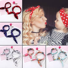 2Pcs/Set Parent-child Headdress Ribbon Elastic Cloth Baby Hair Bands Newborn Toddler Bow Knot Baby Hairdress Accessories 2024 - buy cheap