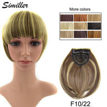 Similler Synthetic Clip in Bangs High Temperature Fiber One Piece Straight Clip in Hair Fringe for Women Hairpiece 2024 - buy cheap