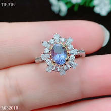 KJJEAXCMY fine jewelry 925 sterling silver inlaid natural Tanzanite new ring luxury girl's ring support test hot selling 2024 - buy cheap