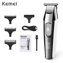 Kemei-cortadora de pelo eléctrica profesional para hombre, máquina de afeitar con pantalla LCD, recargable 2024 - compra barato