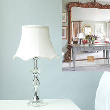 Современная Хрустальная настольная лампа для спальни тканевый абажур украшение для гостиной Абажур Настольная лампа для спальни Lamparas De Mesa 2024 - купить недорого