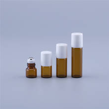 1ml 2ML 3ML 5ML Amber Glass Essential Oil Roller Bottles,  Aromatherapy Perfumes Lip Balms Roll On Bottle 50pcs/lot 2024 - buy cheap