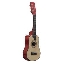 Guitarra acústica com 6 cordas de madeira para crianças, pequeno, presente para iniciantes, 25 2024 - compre barato