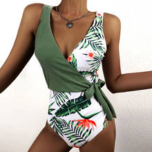 Woman Swimsuit 2021 One Piece Bathing Suit for Women Big Green Beach Swimming Vintage Bather Female Swimwear 2024 - buy cheap