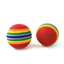 1 pc arco-íris brinquedo bola gato brinquedos coloridos jogar bolas para animal de estimação gatinho scratch espuma natural engraçado produtos para animais de estimação 2024 - compre barato