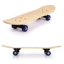 Prancha de skateboard profissional infantil, rodas completas, baralho de madeira de bordo, liso, longboard, skateboard, diy, 60x15cm 2024 - compre barato