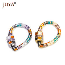 Juya Colorful Droppings Shape Spiral Clasps Trendy Jewelry Making Chain Pedant DIY Necklace Bracelets Handmade Accessories 2024 - buy cheap