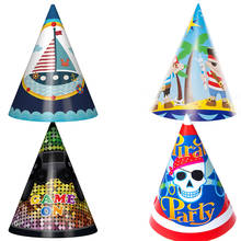 Chapéus de festa com tema pirata, chapéus de papel de aniversário para crianças, materiais para festa de feliz aniversário e decoração com 12 novos estilos 2024 - compre barato