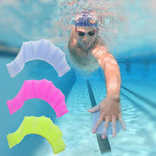 Masculino feminino criança metade do dedo silicone nadadeiras natação piscina esportes treinamento mão webbed luvas flippers paddles equipamentos 2024 - compre barato