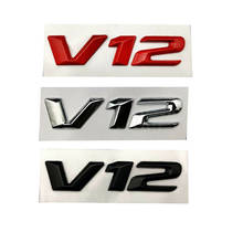 1pcs 3D Metal Car Body Sticker V12 Decals Side Rear Trunk Emblem Badge Car Accessories for VW CC Polo for Golf 4 7 for Audi A3 2024 - buy cheap