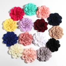 Grampos de cabelo flores de chiffon grandes, 50 peças 10cm 3.8 "acessórios de tecido artificial artesanal flor para crianças meninas cabeça grampos de cabelo 2024 - compre barato