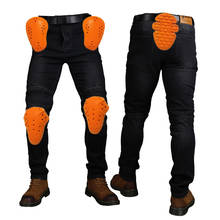 Calça jeans para corrida de motocicleta, com 5 antiquedas, equipamento de proteção para motociclismo, motocross 2024 - compre barato