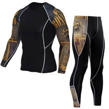 Compressed second layer skin clothing suit men's sports quick-drying compression running training gym exercise running suit 2024 - buy cheap