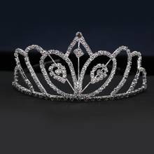 Beautiful Tiaras Crown Hairband With Comb Bridal Silver Crystal Headdress Party Ceremony Brooch Crown Bride Hair Accessories HG7 2024 - buy cheap