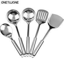 5pcs Stainless Steel Cooking Tools Spoon Shovel Cookware Frying Shovel Colander Noodle Spaghetti Spoon Kitchen Cooking Tools 2024 - buy cheap