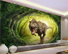 Beibehang-papel tapiz de pared personalizado, moderno, 3D, dinosaurio, Fondo para habitación de niños, decoración del hogar 2024 - compra barato