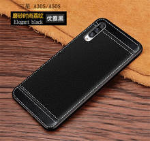 For Samsung A30s Case Leather Textured Soft TPU Phone Case For Samsung Galaxy A30s A307F A307 SM-A307F A 30S A50s 2024 - buy cheap