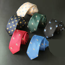 Linbaiway 6cm Men's Tie Animals Dog Jacquard Woven cravatta Ties for Man bridegroom Business Necktie Shirt corbatas Custom LOGO 2024 - buy cheap