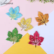 TIANXINYUE Embroidered Maple Leaf Patches Iron On Applique for Bags Clothes Sewing 2024 - buy cheap