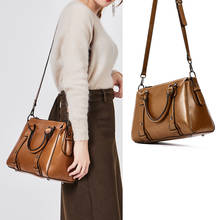 Bostanten женская сумка в стиле ретро из натуральной воловьей кожи, повседневная сумка-мессенджер, сумка-тоут 2024 - купить недорого