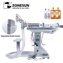 ZONESUN Pneumatic Liquid Filling Machine Supply Standing 2 Nozzles Hand sanitizer Shampoo Oil Water Bottle Disinfectant Filler 2024 - buy cheap