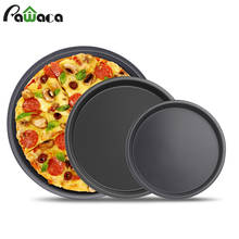 Высококачественная антипригарная форма для пиццы, 6, 7, 8 дюймов, посуда для выпечки, тарелка для пиццы из углеродистой стали, круглая глубокая тарелка для пиццы, поднос для пиццы, формы, инструменты для выпечки 2024 - купить недорого