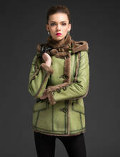 Arlenesain custom 2019 новый дизайн многоцветная овечья шерсть МЕХ ОВЧИНА Женская куртка 2024 - купить недорого