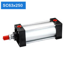 Производитель SC63X250 диаметр 63 мм ход 250 мм Пневматический воздушный цилиндр двойного действия поршень пневматического цилиндра 2024 - купить недорого