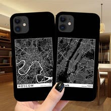 Travel Country Sketch MOSCOW City Map Phone Case For iPhone 11 12 Pro X XS Max XR 6 6S 7 8 Plus 5S SE 2020 Silicone Black Cover 2024 - buy cheap