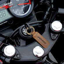 For Yamaha YZF-R15 R15 Motorbike Key Motorcycle Keychain Cowhide Crazy Horse Skin Key Ring 2024 - buy cheap