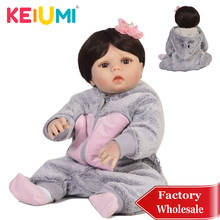 KEIUMI 23Inch Reborn Baby Doll 23 Inch Full Body Silicone Reborn Girl Boneca Lifelike Newborn Vinyl Toys for Child gifts 2024 - compre barato